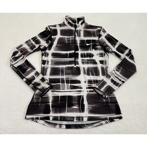 Nike PRO Womens Athletic Activewear Sporty Half Zip Up Brown Pullover‎ Jacket L